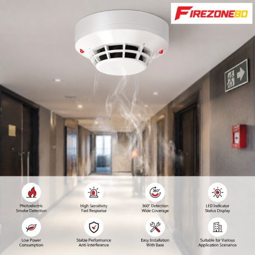 Heat Detector with Base